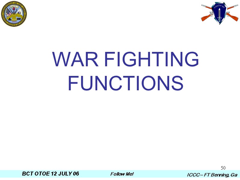50 WAR FIGHTING FUNCTIONS